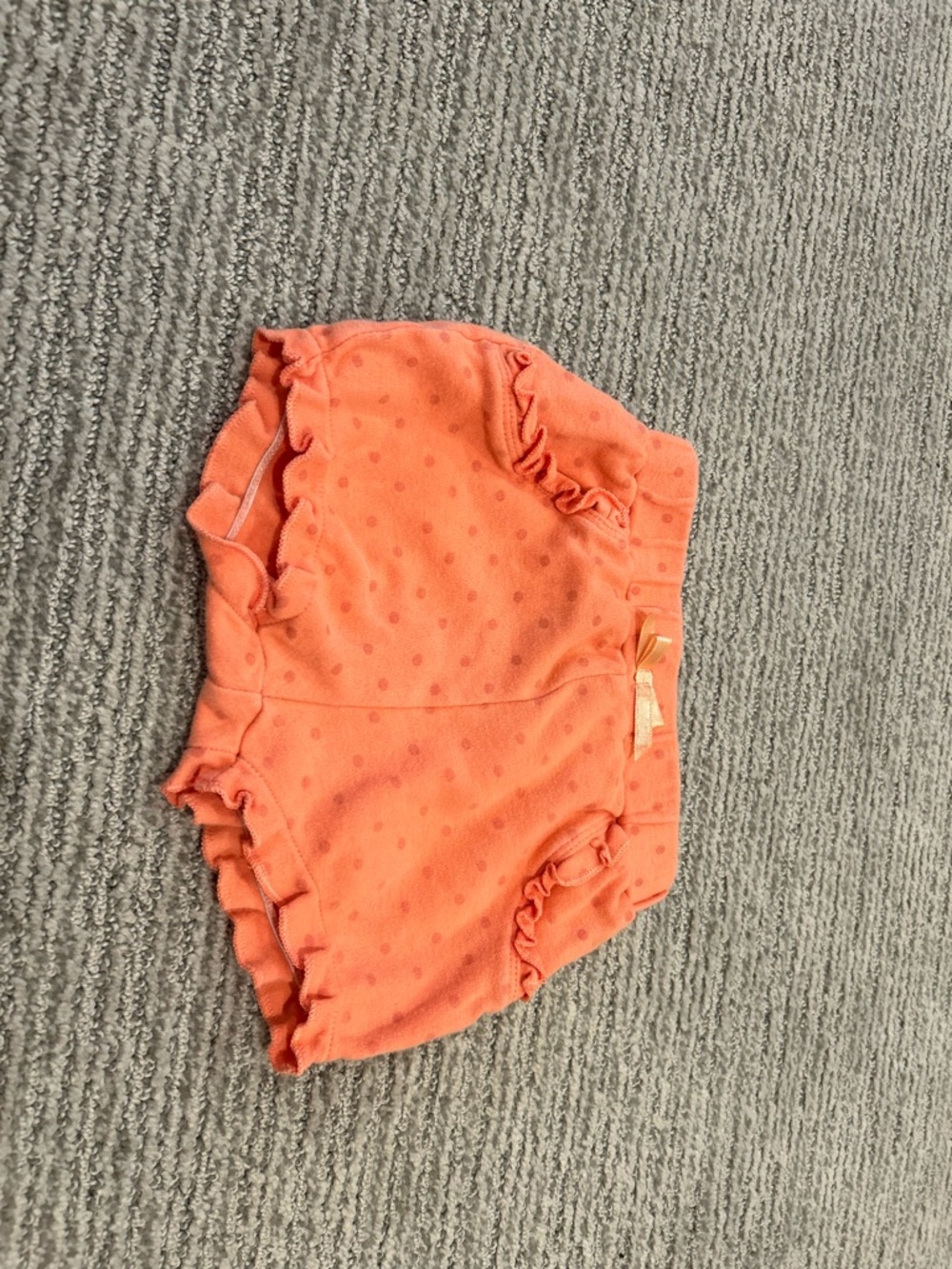 Orange dot Ruffle Baby Shorts